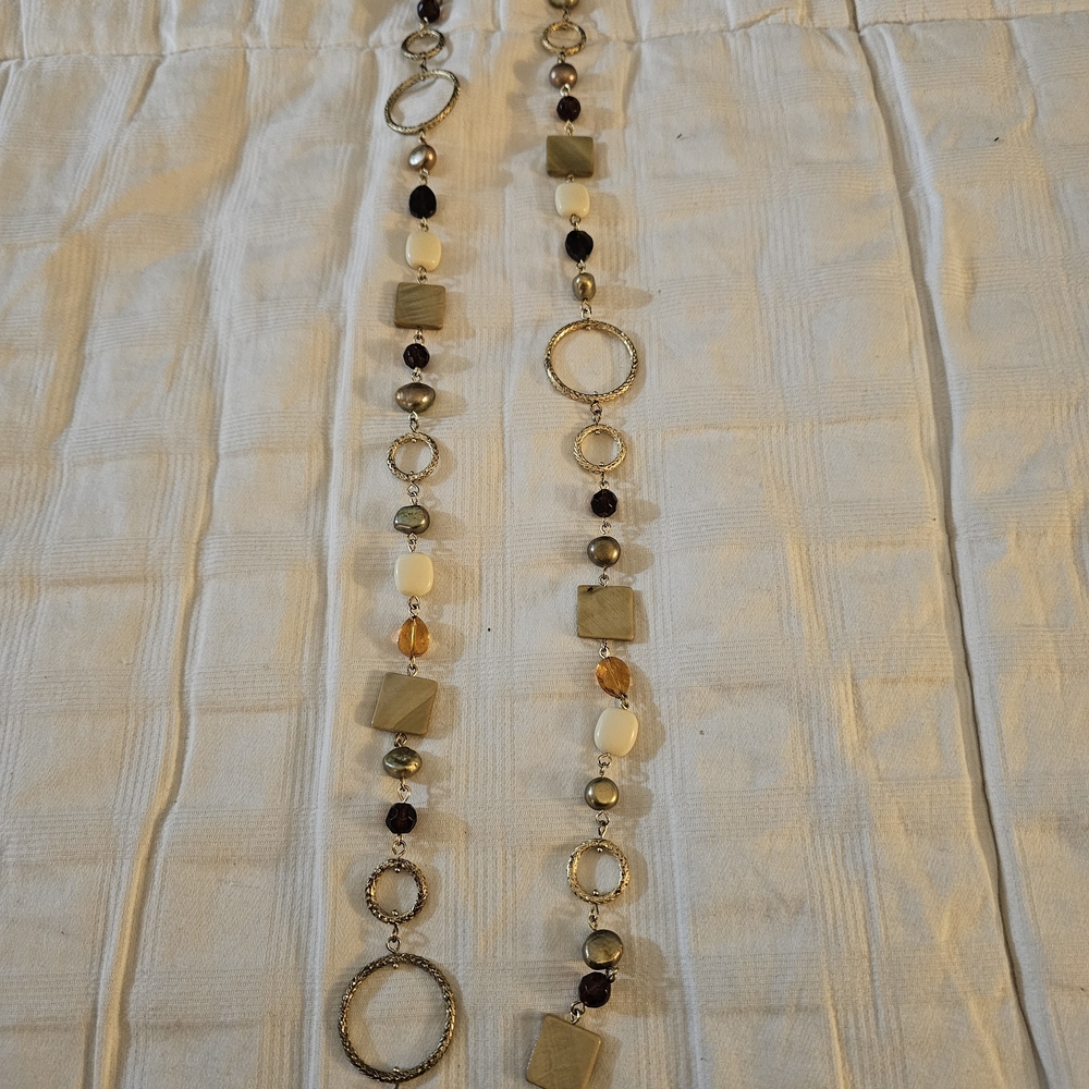 Lia Sophia Gold and Brown Necklace